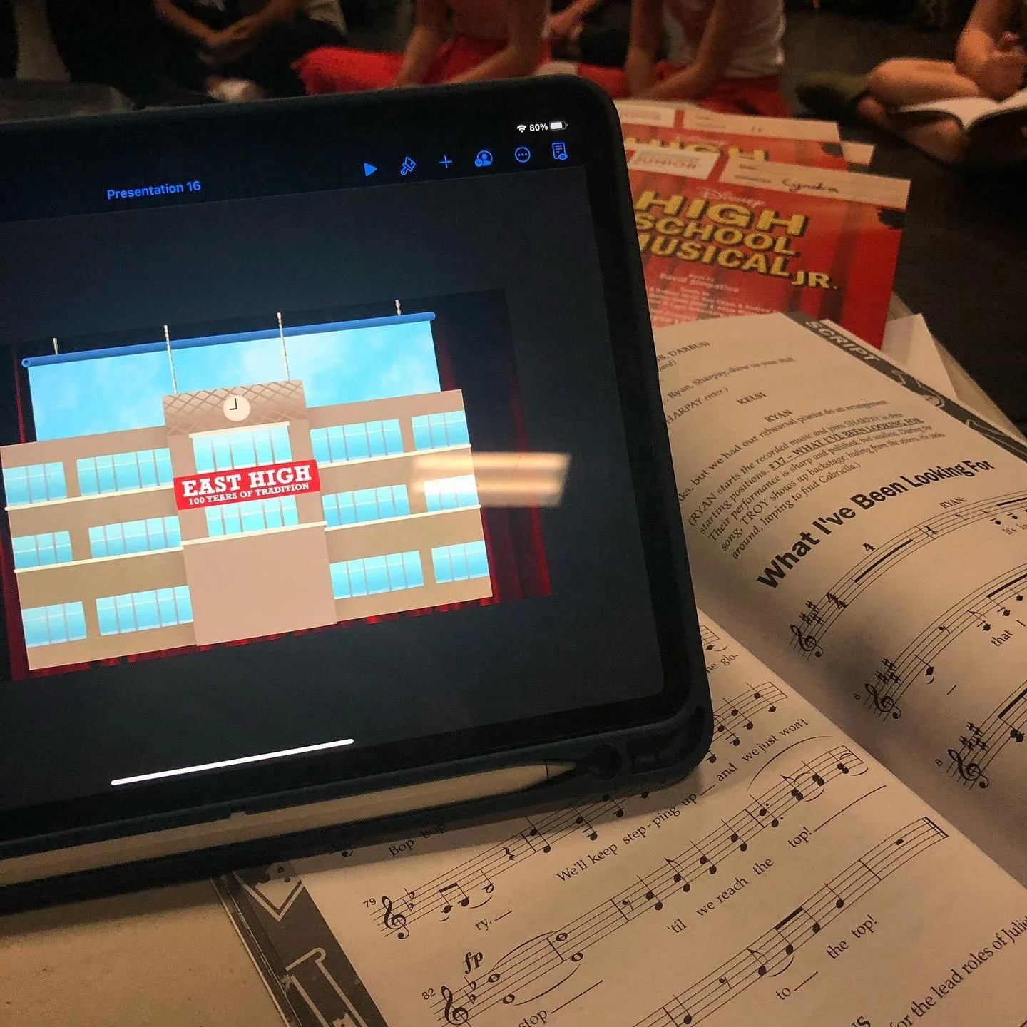 First Day of High School Musical... the Musical... the Production Workshop... Junior lol 
.
Excited to be designing lights and projections for this show at @meperformingarts with @orlandoartistguild 
.
.
.
.
.
#disney #musical #theatre #youththeatre