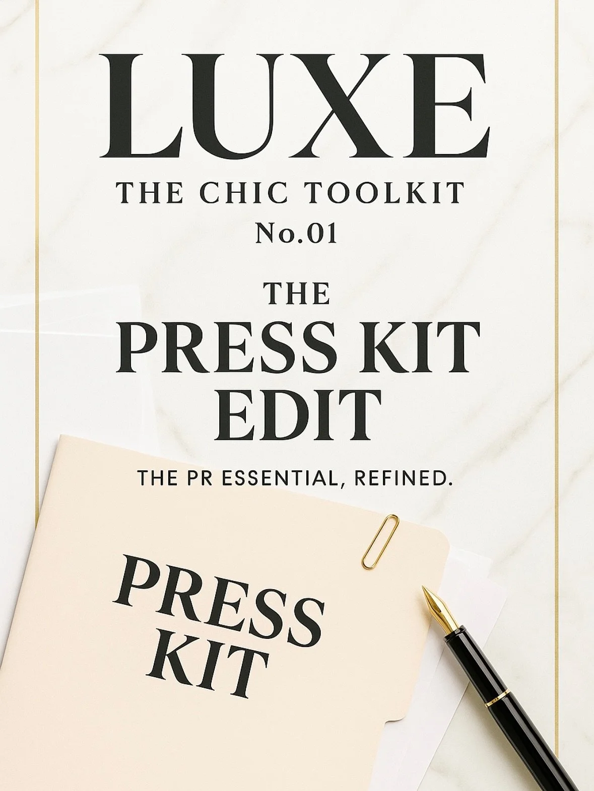 ✨ The Chic Toolkit &middot; No.01 ✨
The Press Kit Edit

A press kit isn&rsquo;t paperwork. It&rsquo;s perception.
It&rsquo;s the PR essential &mdash; refined, styled, and elevated into an asset that whispers exclusivity while shouting strategy.

This