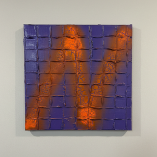 Electric Twilight – Purple & Orange Textured Abstract Canvas Art