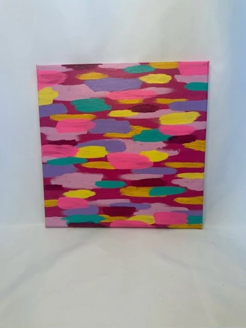 Candy Rush – Colorful Abstract Brushstroke Canvas Art