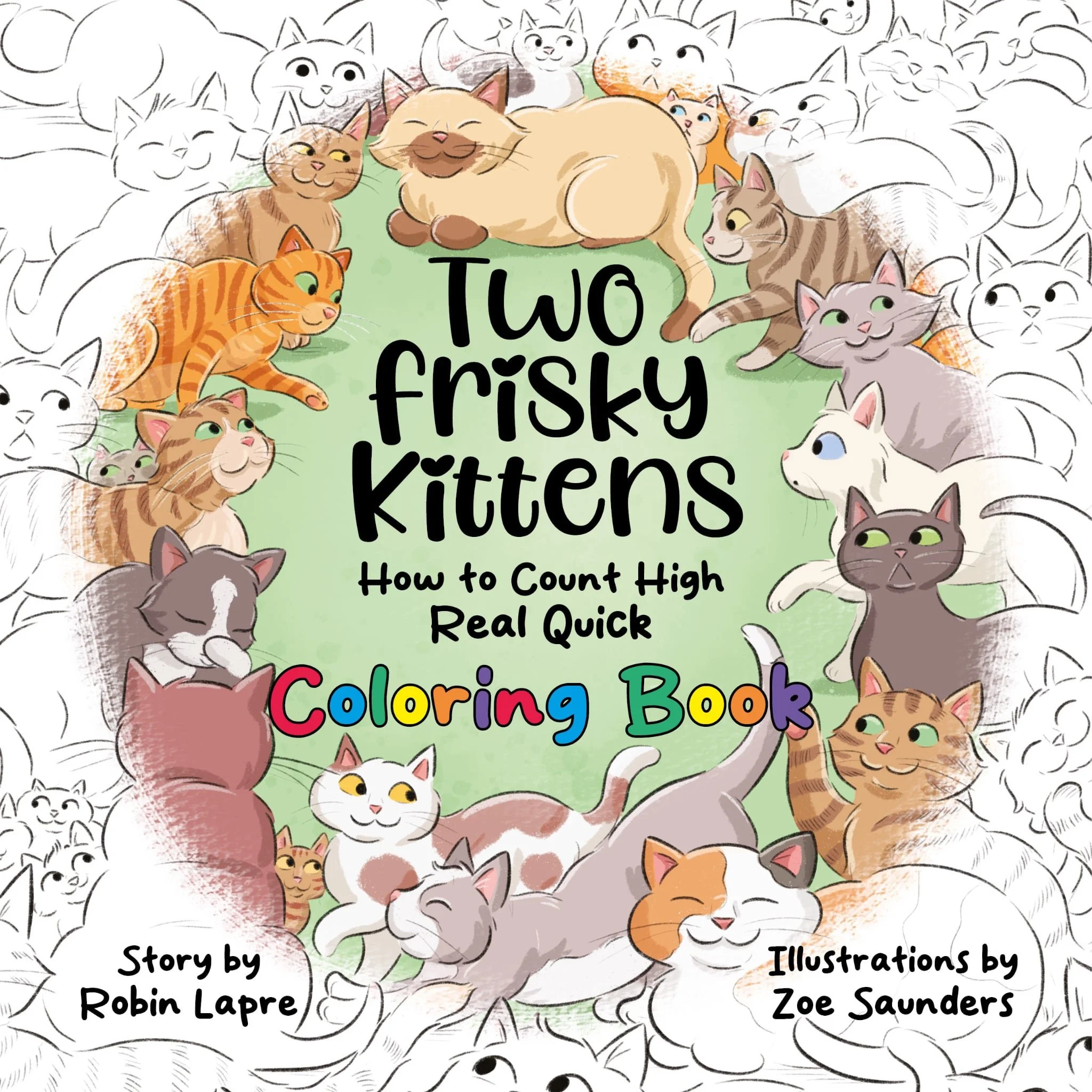 Children's coloring book featuring cats and kittens and TNR