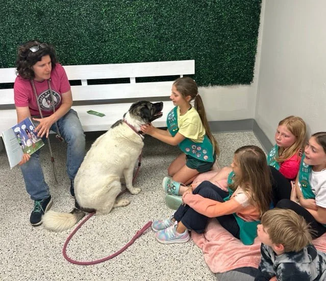 CASA PAWS educational event featuring dogs and animal welfare