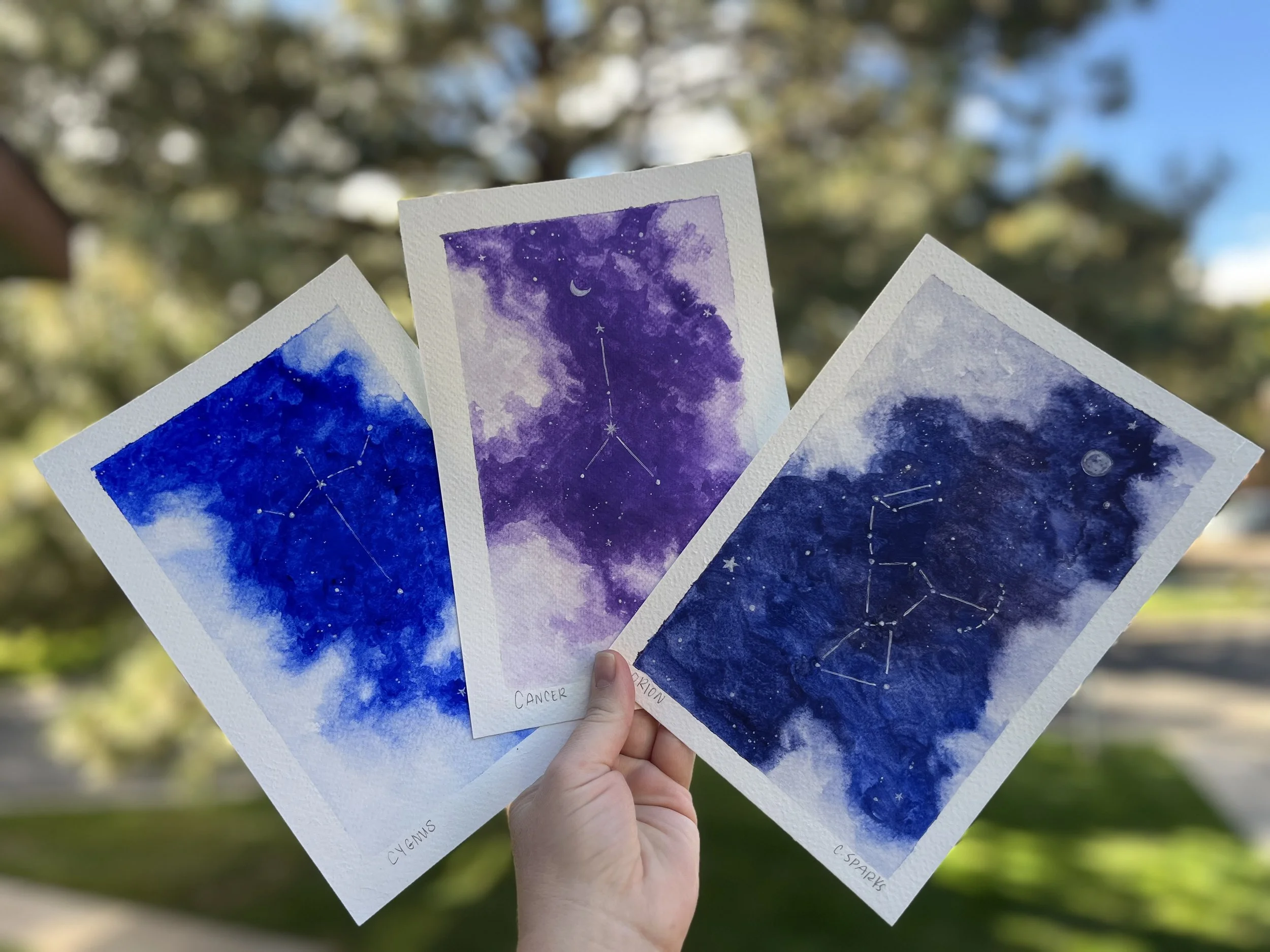 Watercolors: Starry Sky Constellations