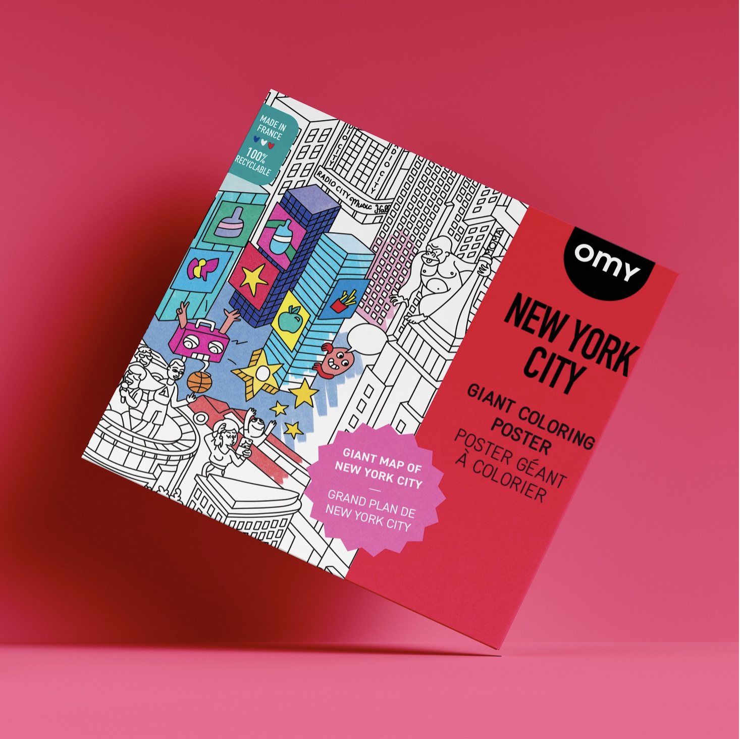 OMY Coloring Poster: New York