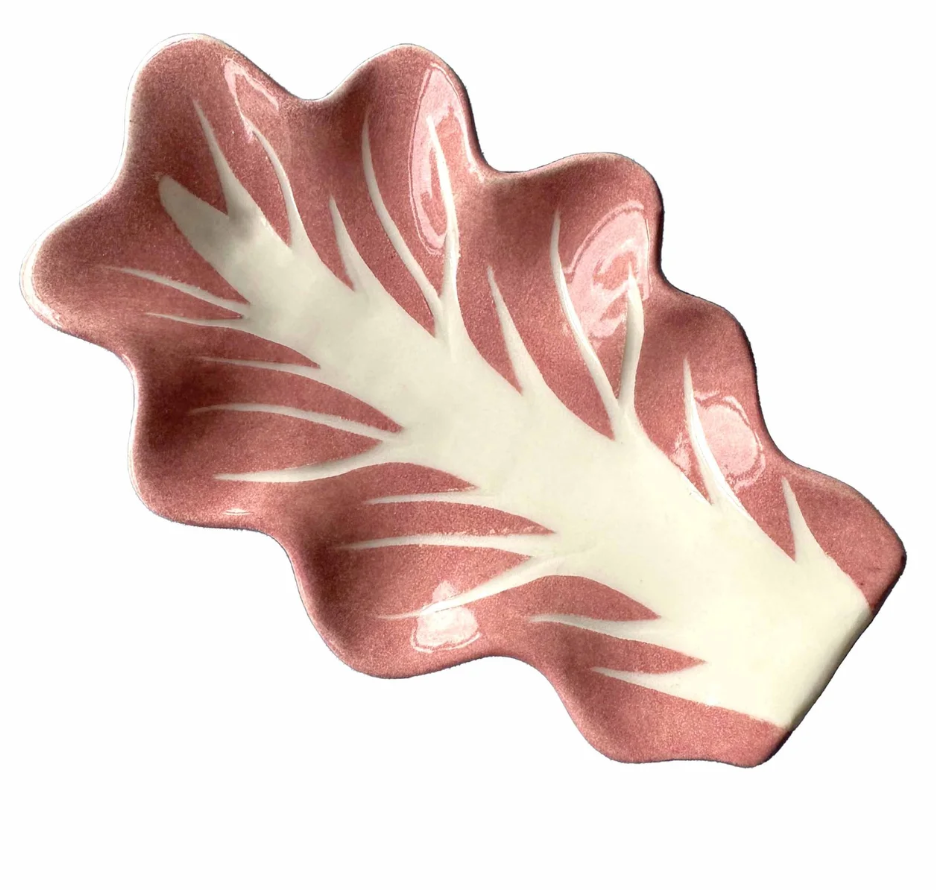 Minnie Mae Studio Radicchio Leaf Dish-Radicchio Pink