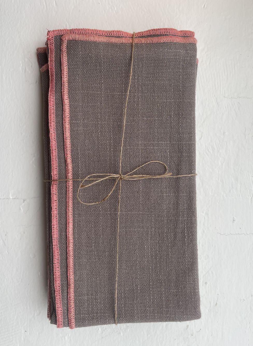 Milun Purple with Pink Trim Napkins-  Set of 4