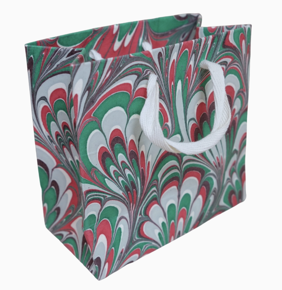 Festive Marble Paper Giftbag
