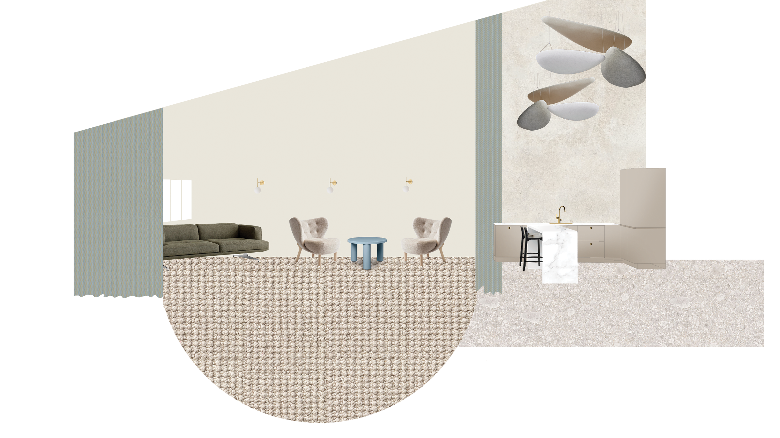 Hybriditoimiston konseptisuunnittelu – fokusalueet, hiljaiset huoneet ja tiimityötilat