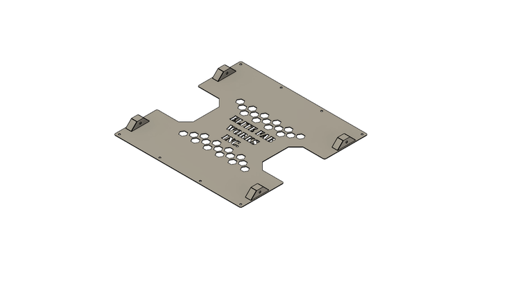 Lite welding skid mounting plate for truck beds