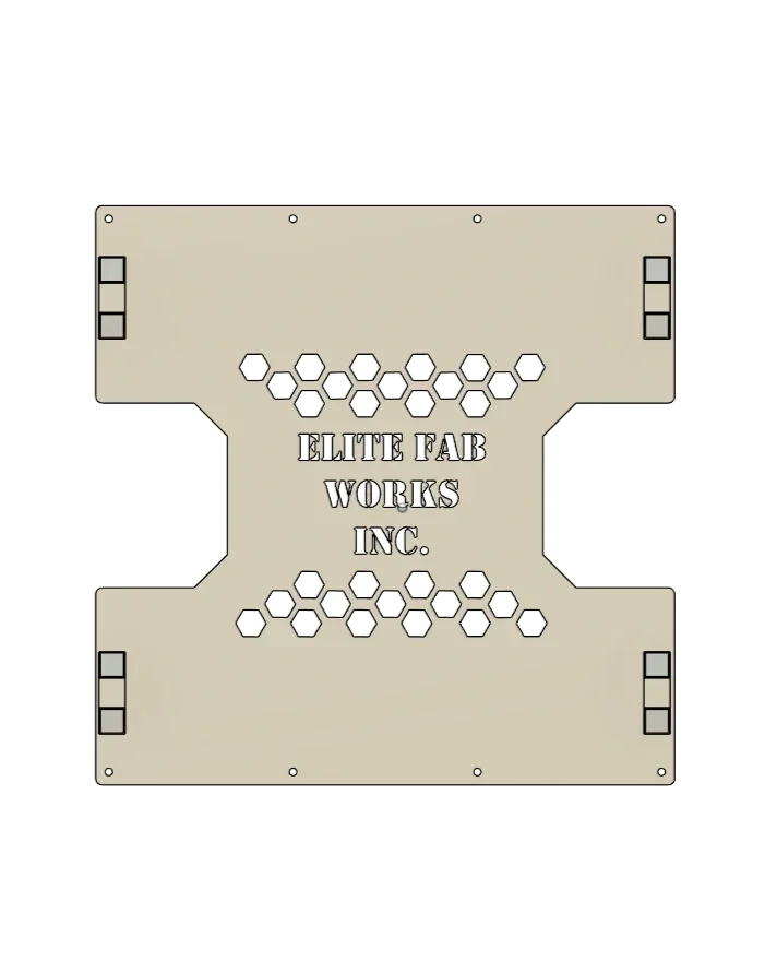 Heavy-duty metal mounting plate designed for welding skids, providing secure equipment support, precise alignment, and durability in demanding industrial welding environments.