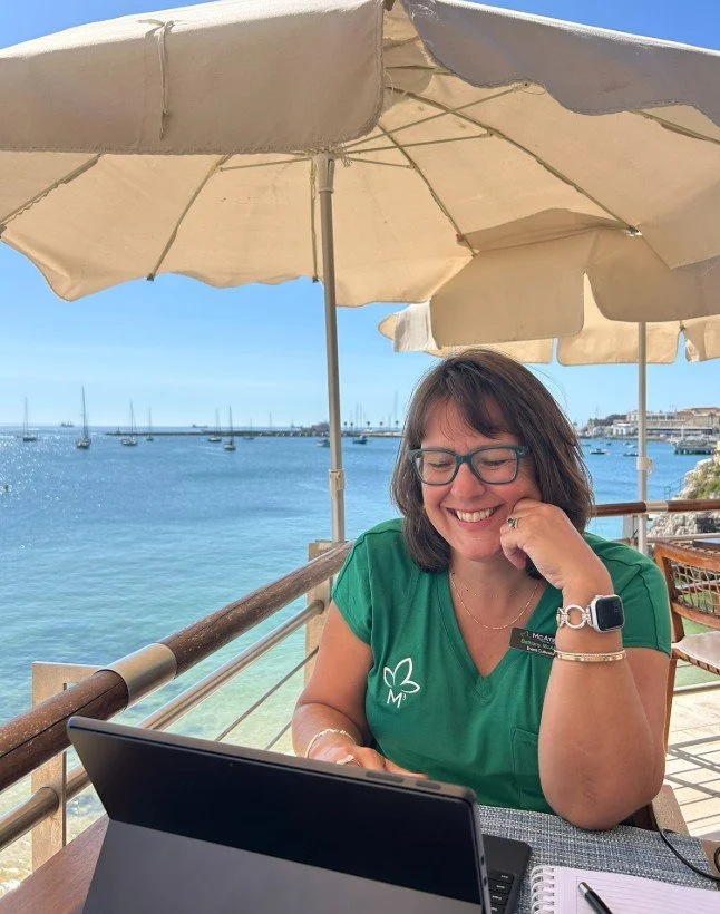 Catching up on emails over breakfast isn't such a chore when you're overlooking such a beautiful view.