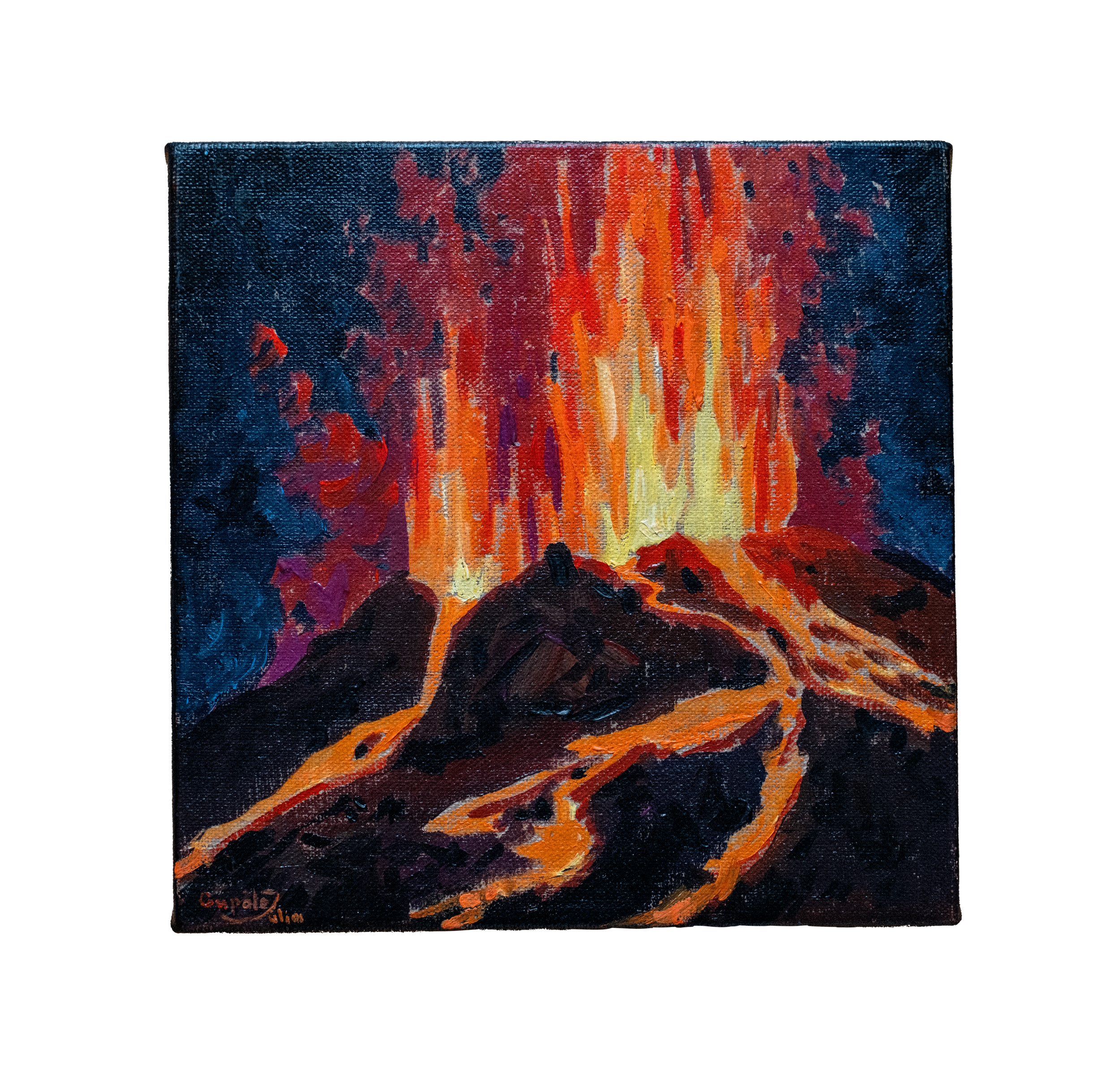 "Erupción del volcán de La Palma" 2023 20x20 cm
PRECIO: 150€