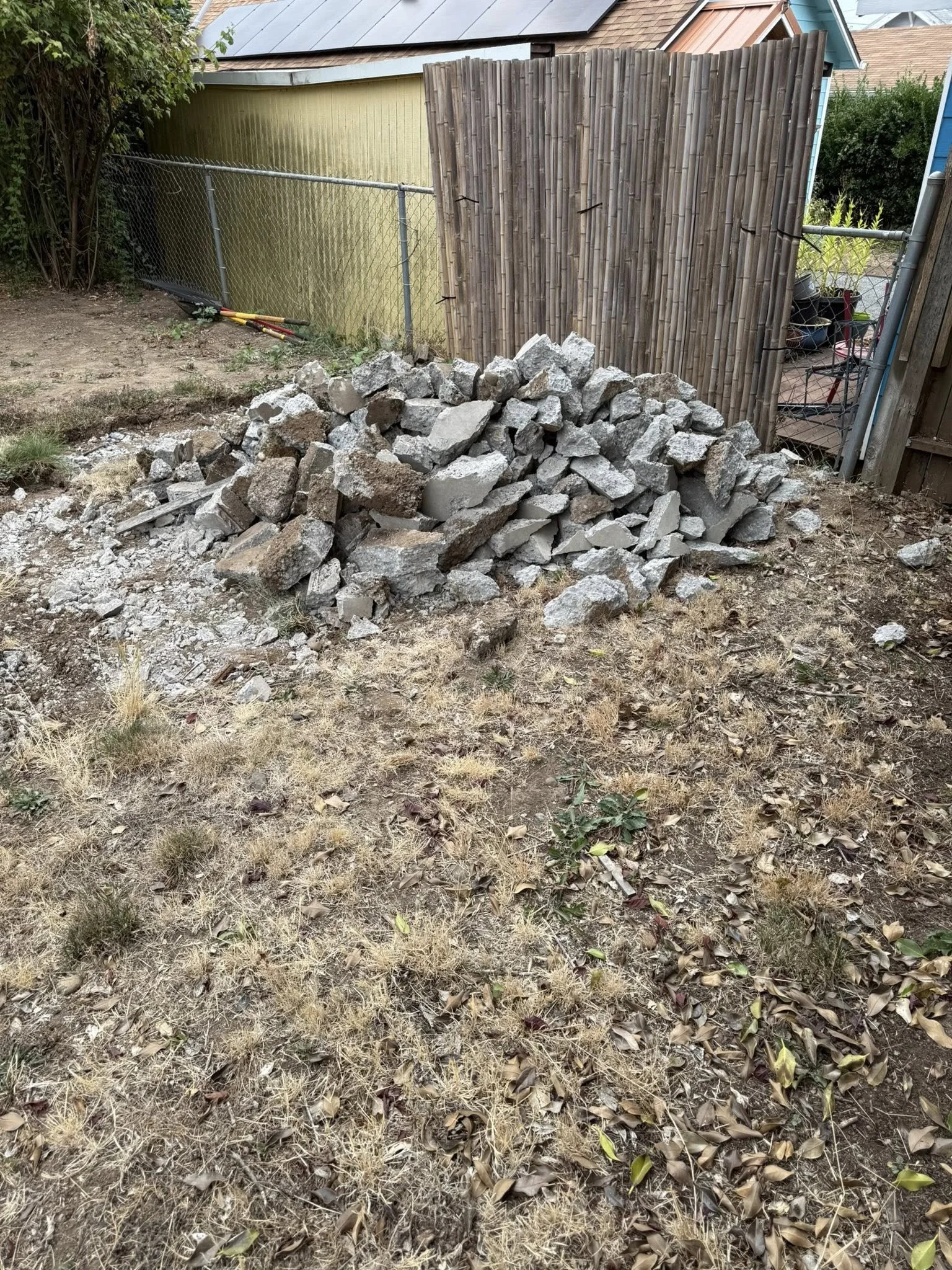Concrete demo, construction site clean up Portland OR.