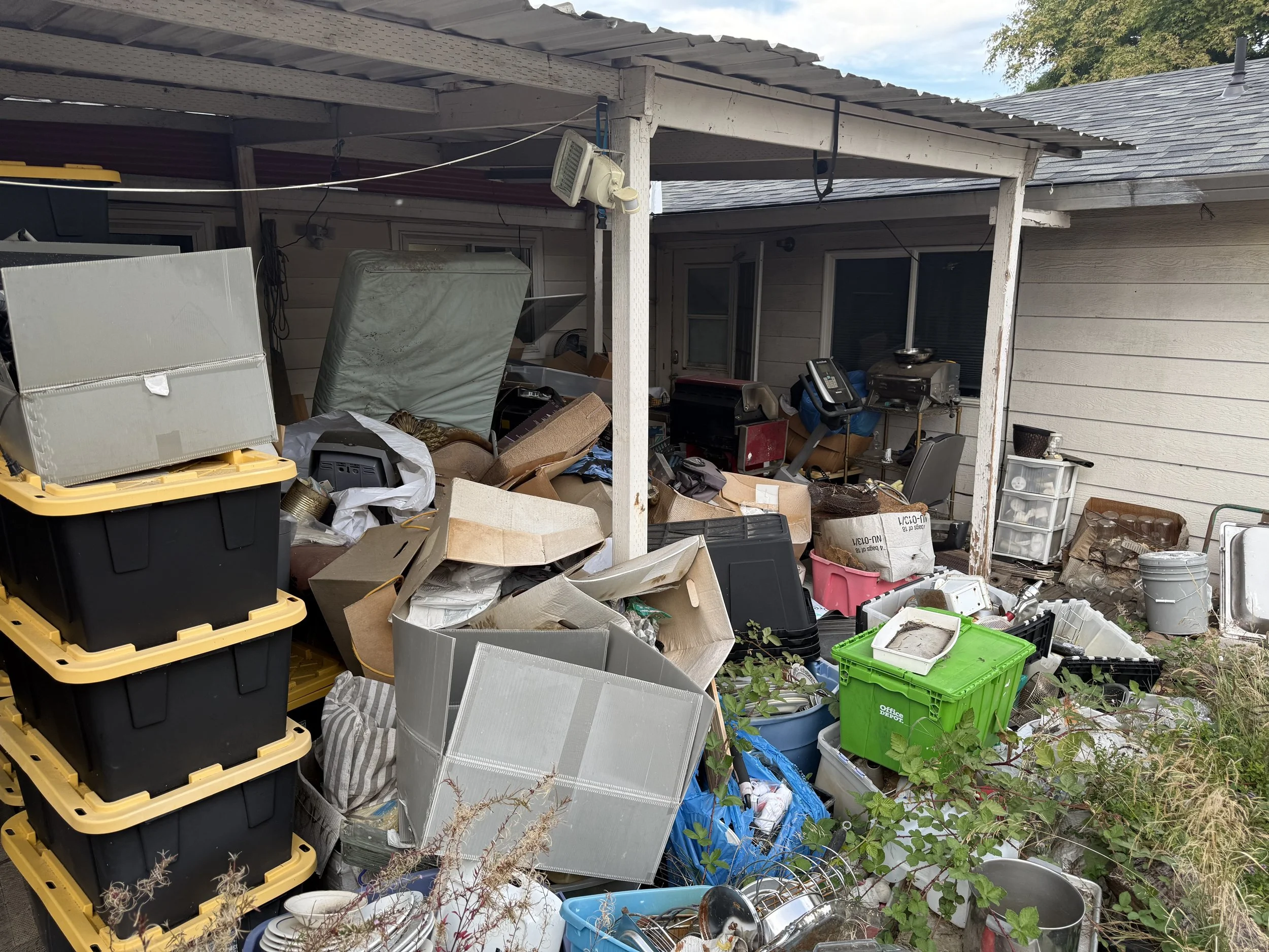 Large Hoarder property clean out Beaverton, OR.
