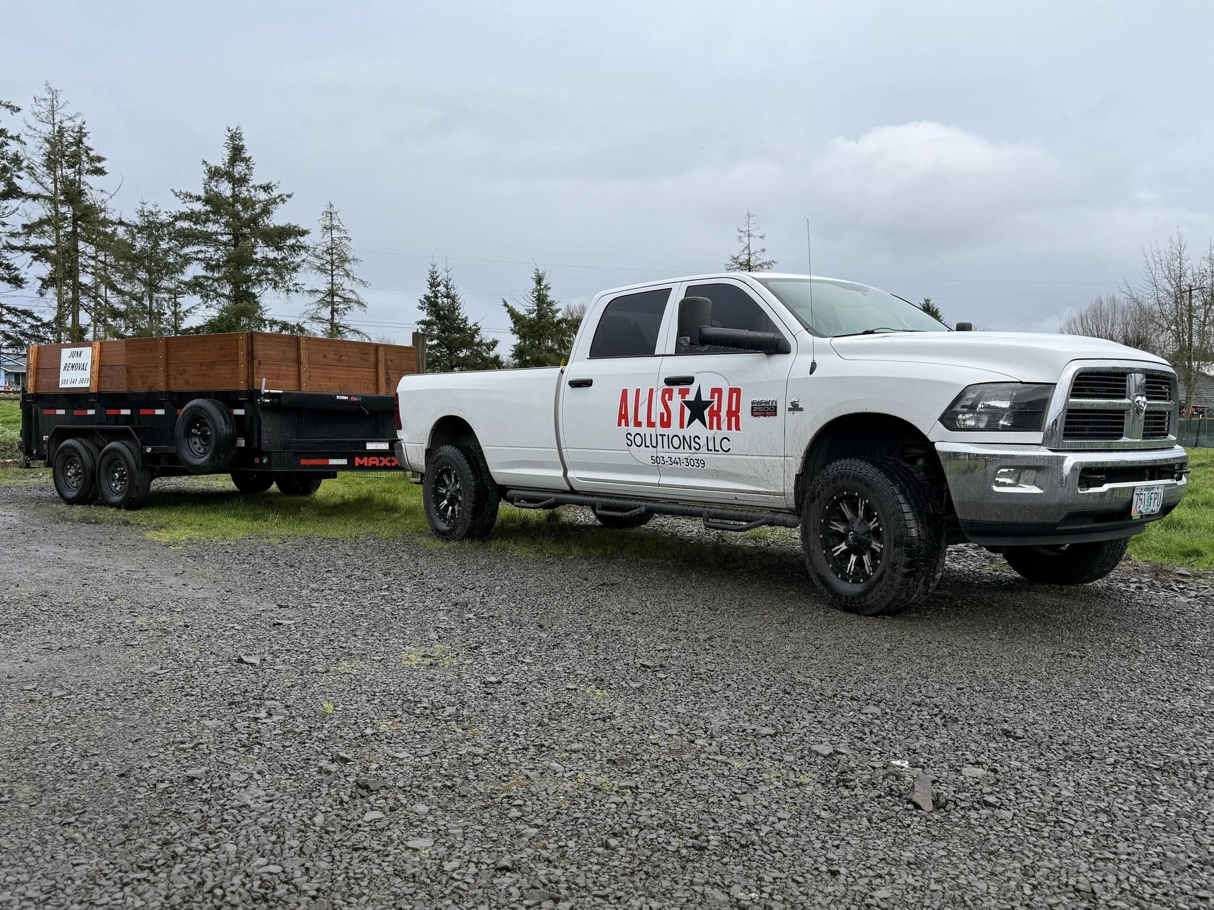 AllStarr Solutions Hauling and Junk Removal | Truck and Dump Trailer #1