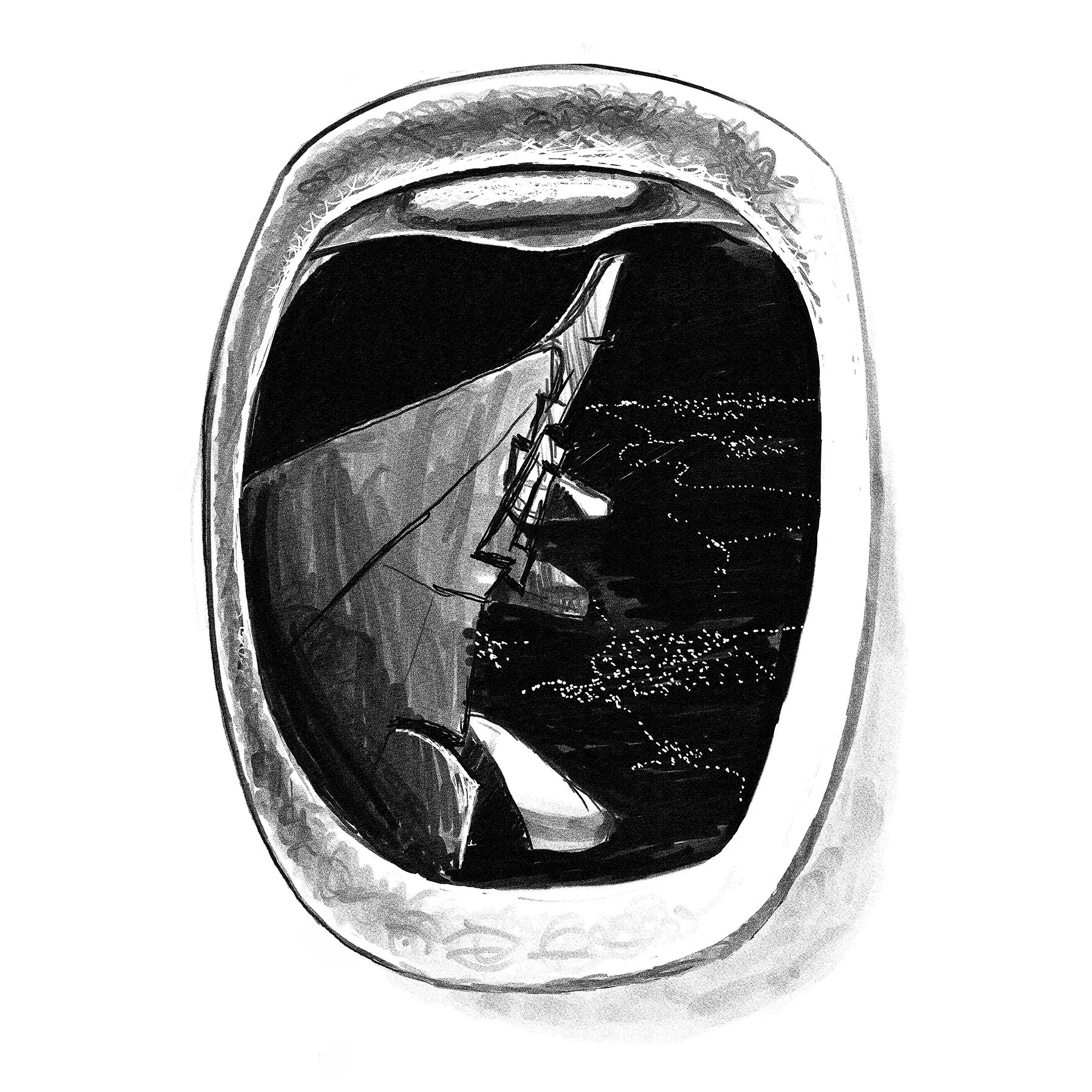 Airport Scenes: ORD, Wingtip at Night