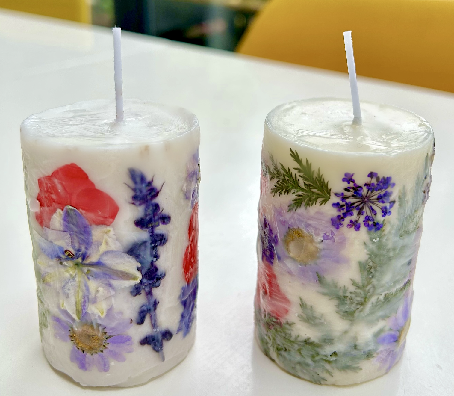 Floral Pillar Candles