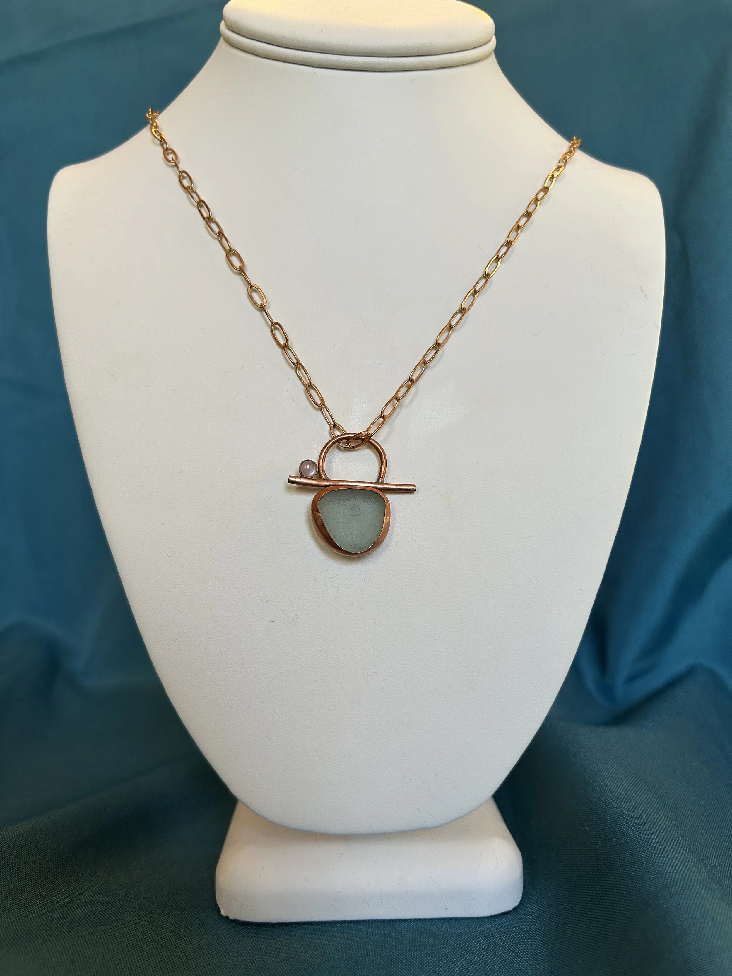 Aqua and moonstone pendant