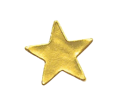 Gold star-shaped object