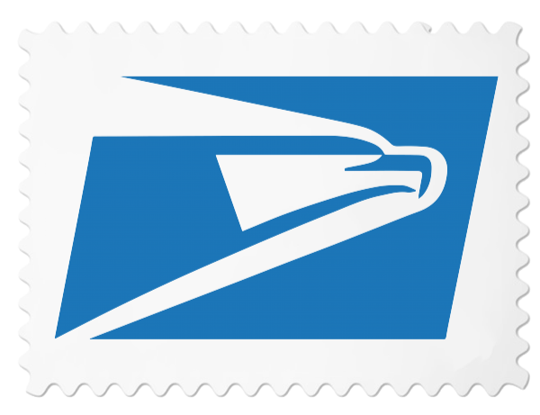 United States Postal Service logo on a postage stamp