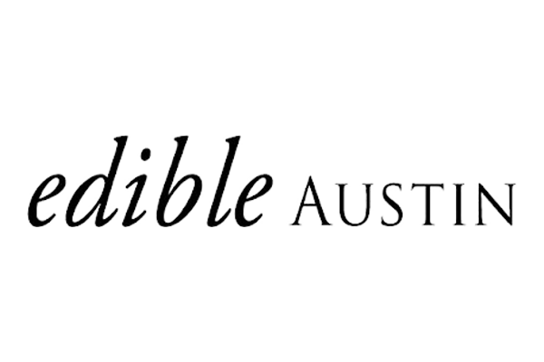 Edible Austin  brand logo black and white