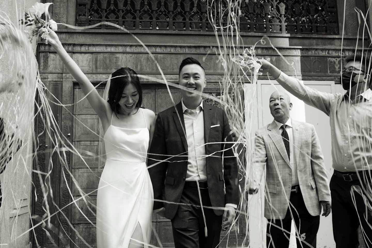 Aimee and Hao's fall elopement in NYC Courthouse