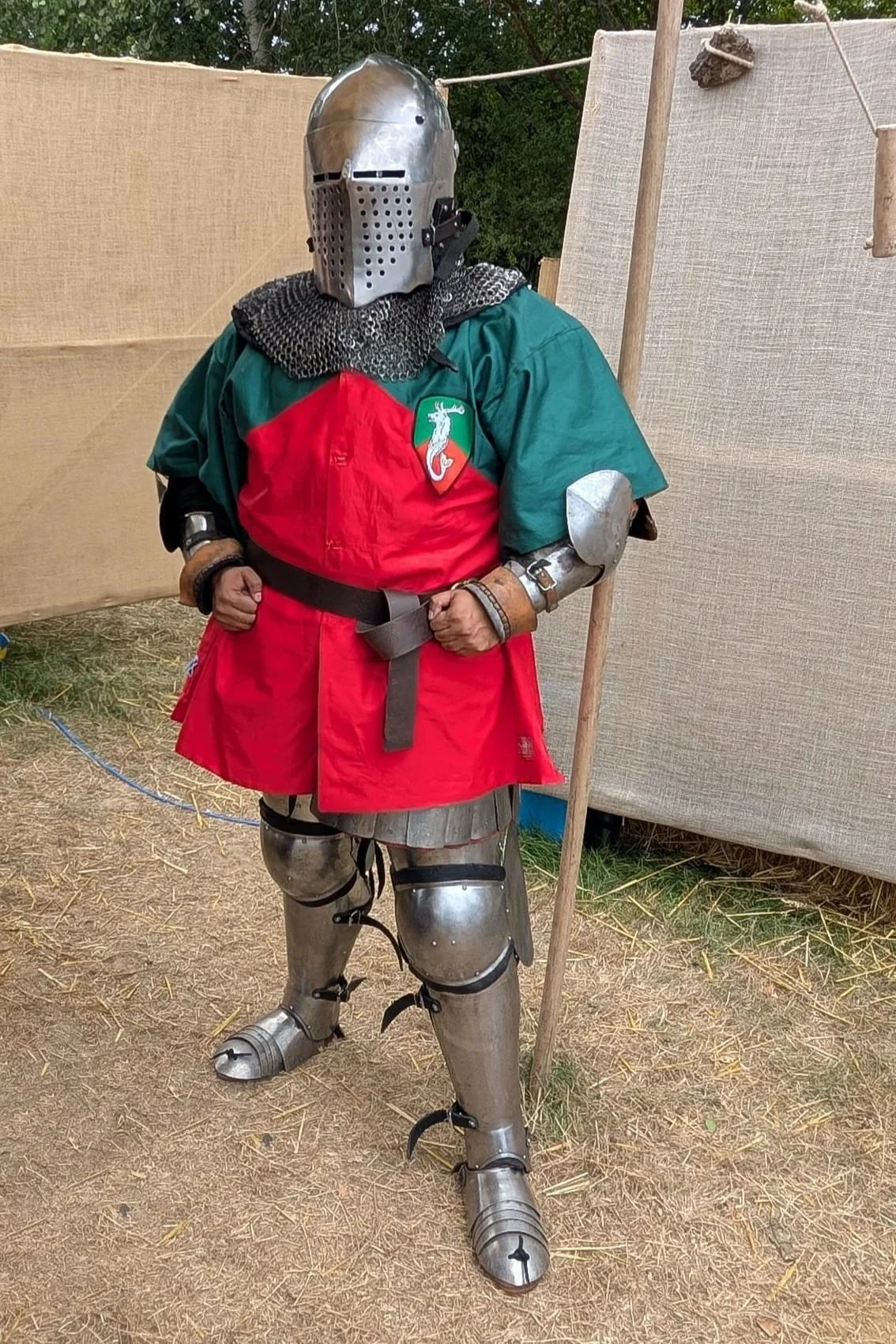 Medieval armour bohurt combat