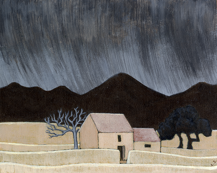 'Pluja d'Ivern' (Winter Rain) Oil on board.