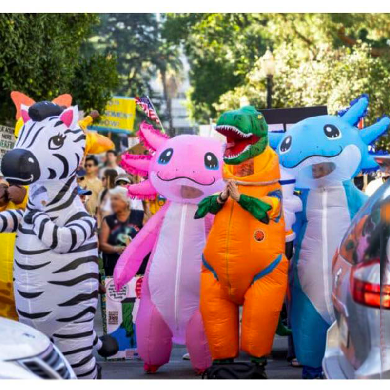 Eugene Inflatables Protest & Seated Meditation (at the Fed)