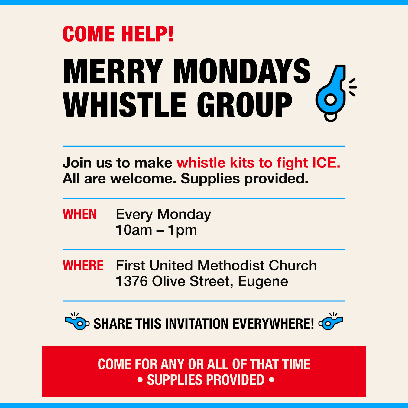 Merry Mondays Whistle Kit making