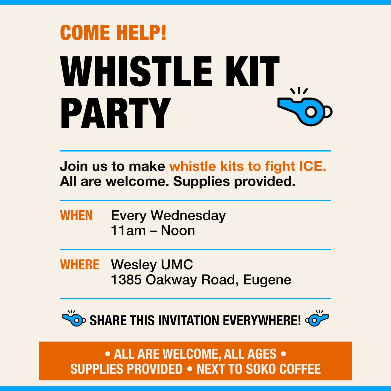 Wednesday Whistle Kit Party