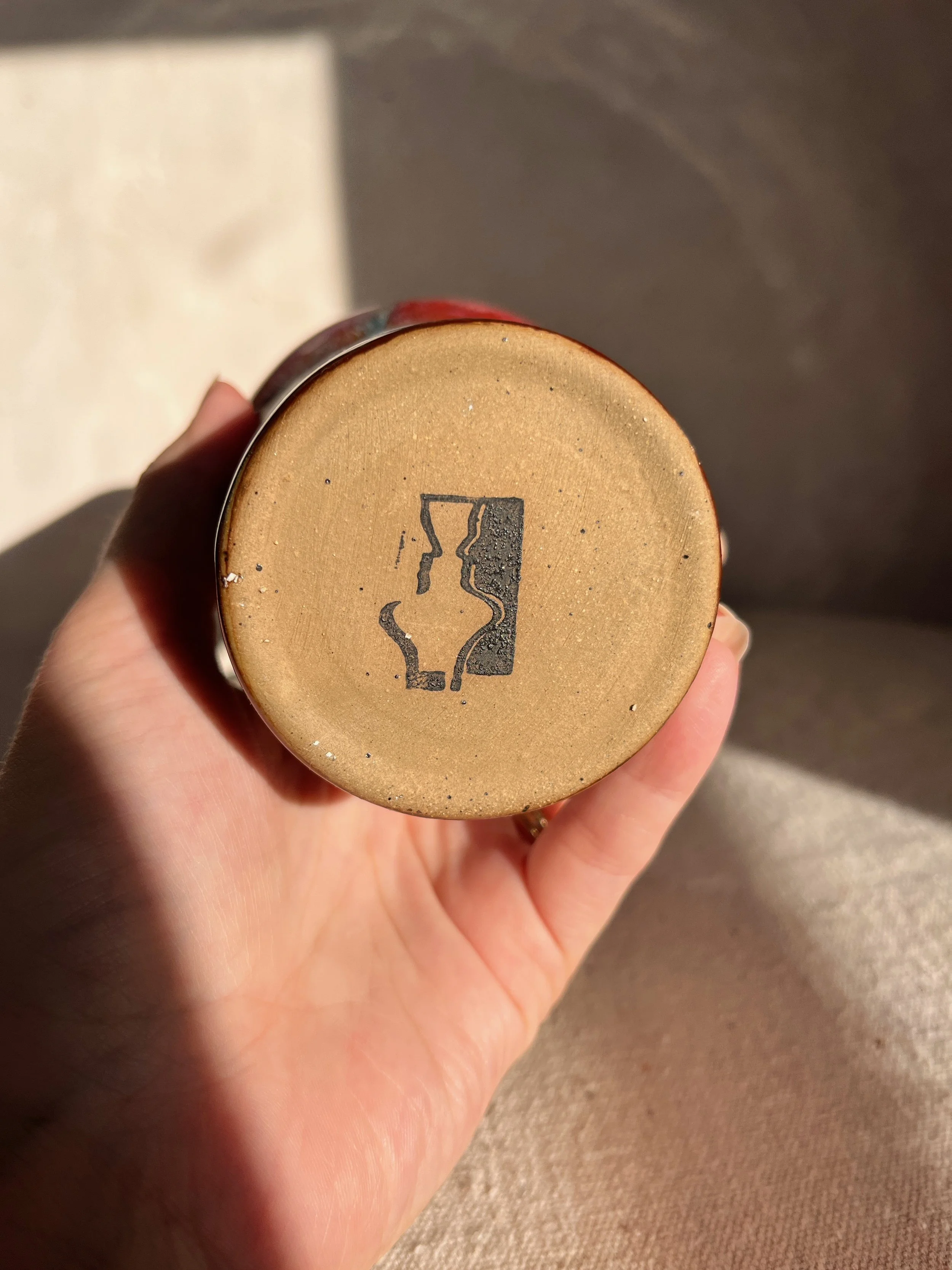 Mozão Logo Stamped Speckled Stoneware