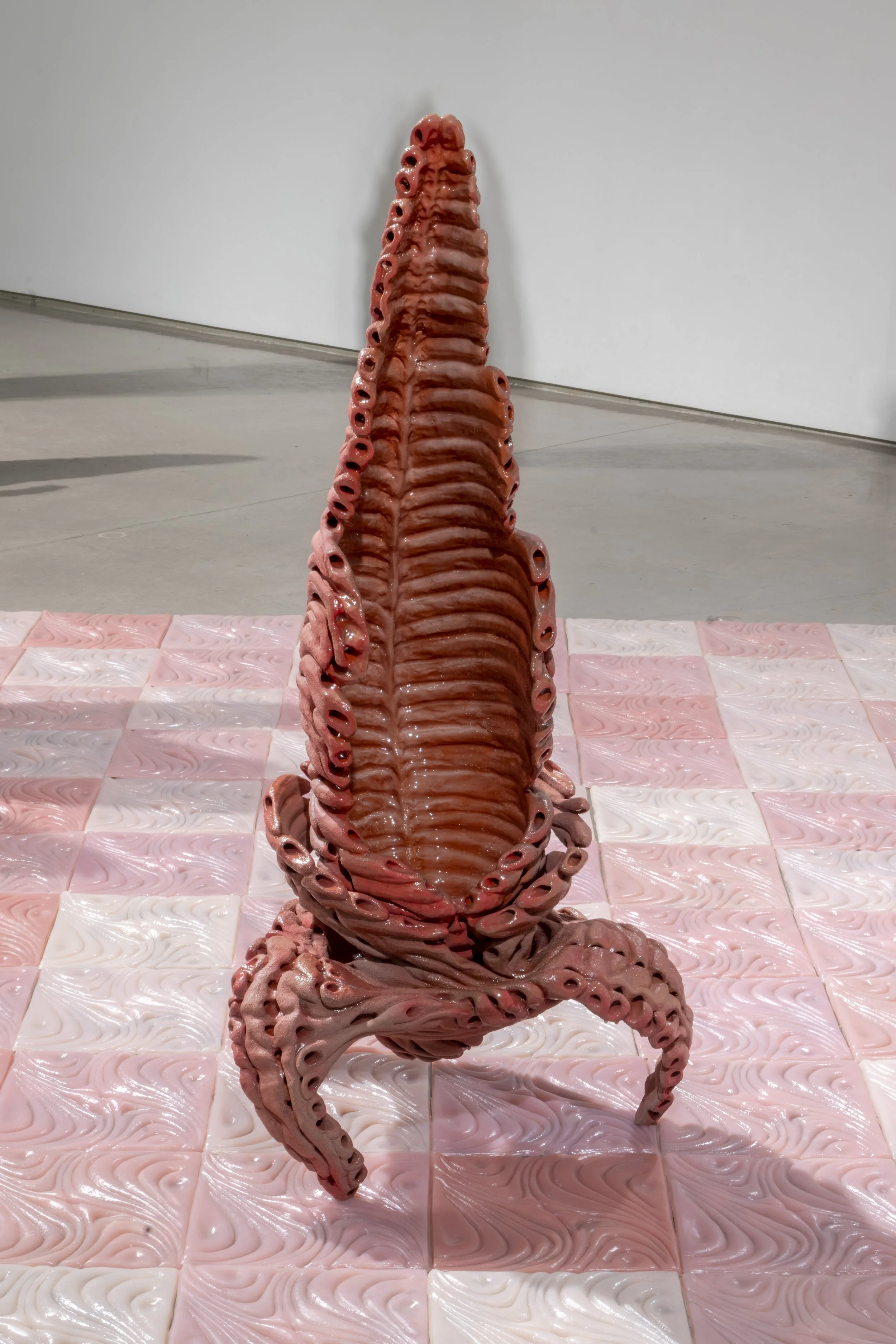 Leaking seat, 2025. Ceramic.
43 x 23 x 21 in.