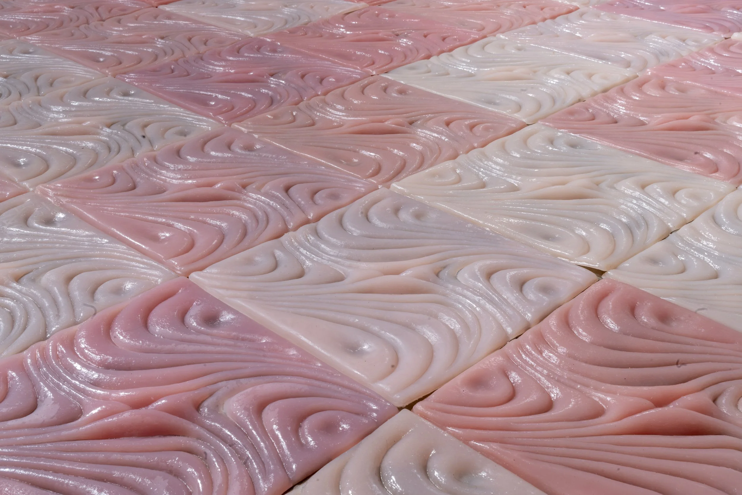Detail of Soft ground, 2025. Silicone. 180 x 120 in.