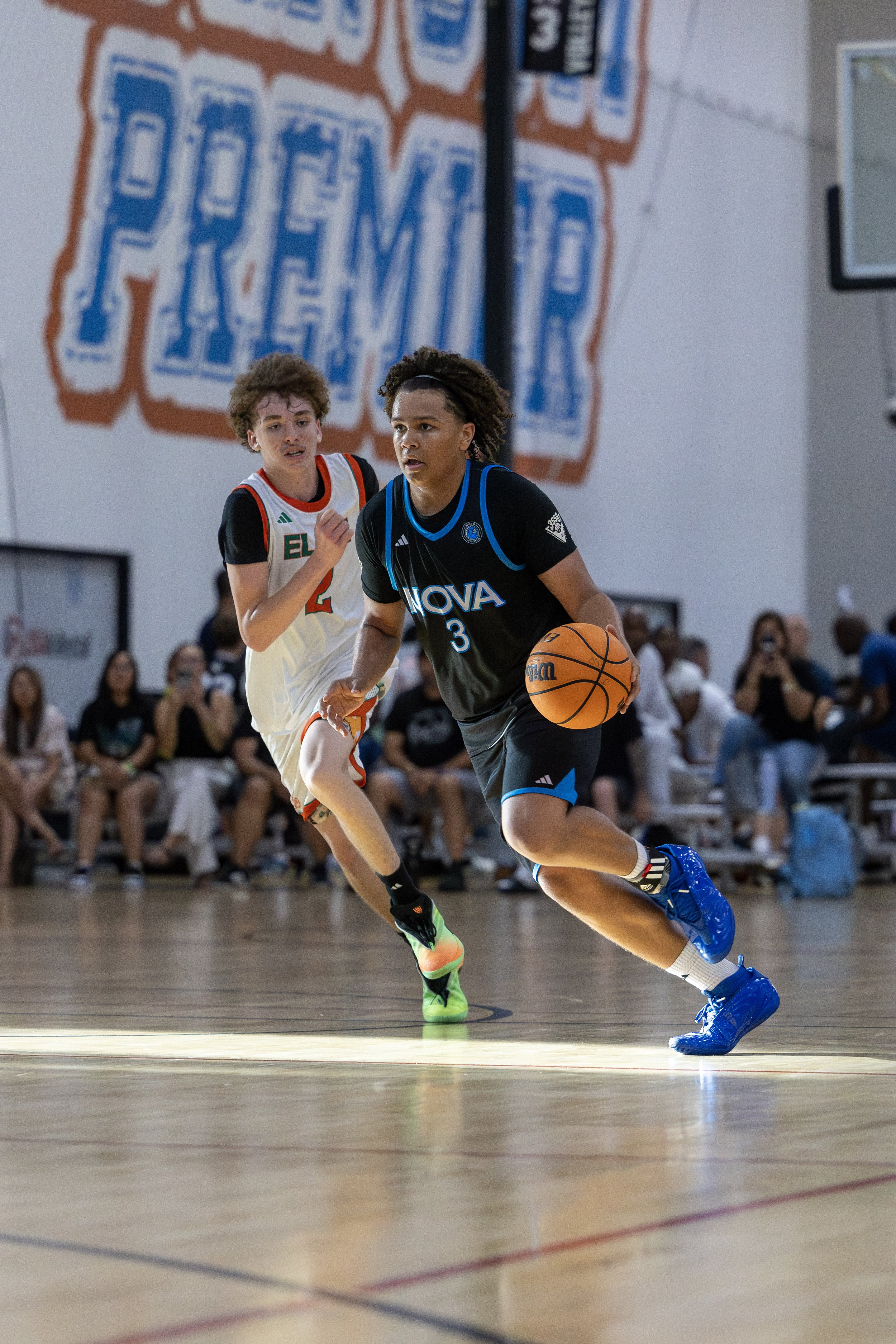 Nova Hoops guard attacking during a basketball game