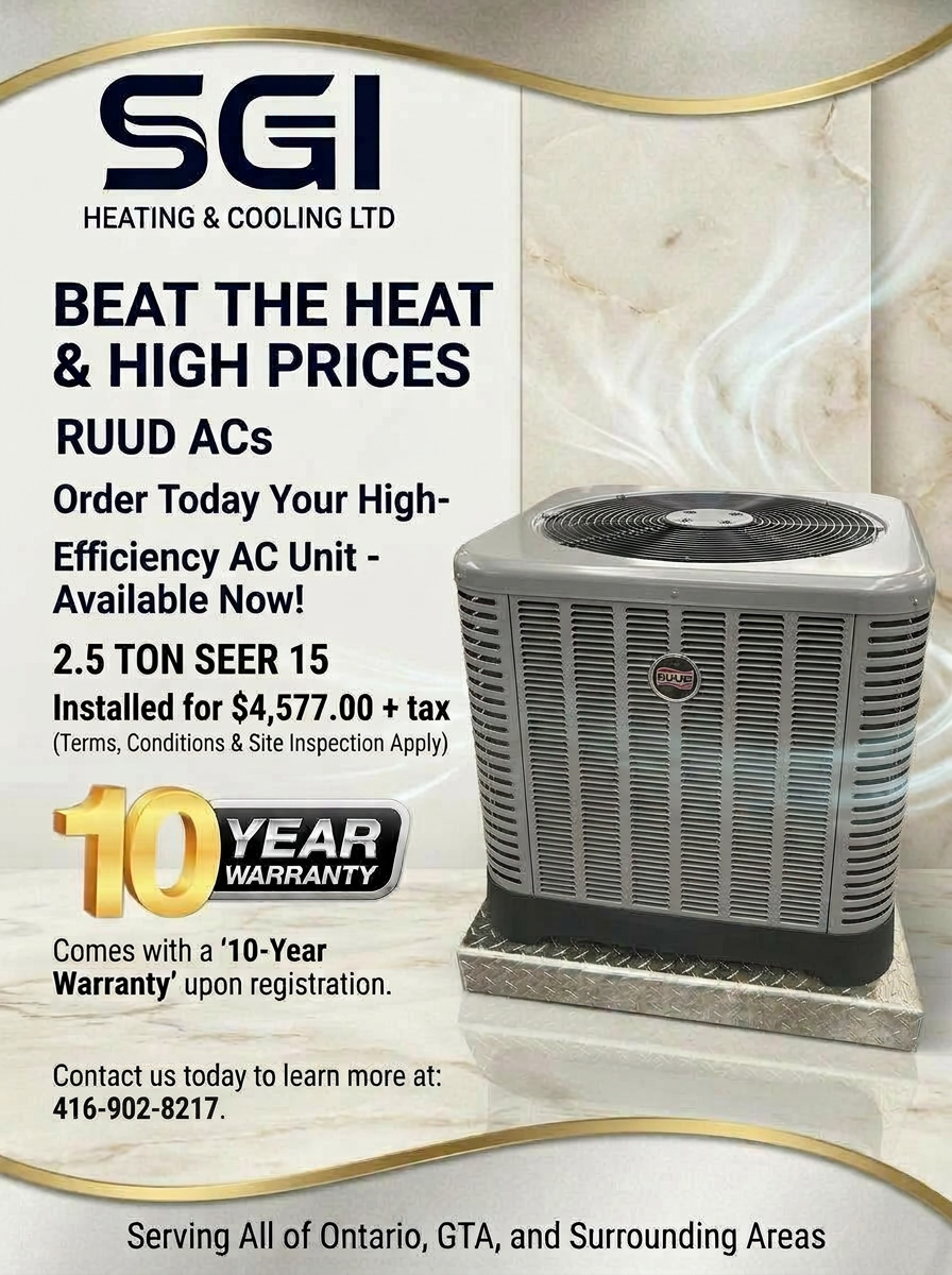 2-1/2 Ton ( SP-RA13NZ30 ) AC  Seer 15  - Spring Promo   ( INSTALLED PRICE )