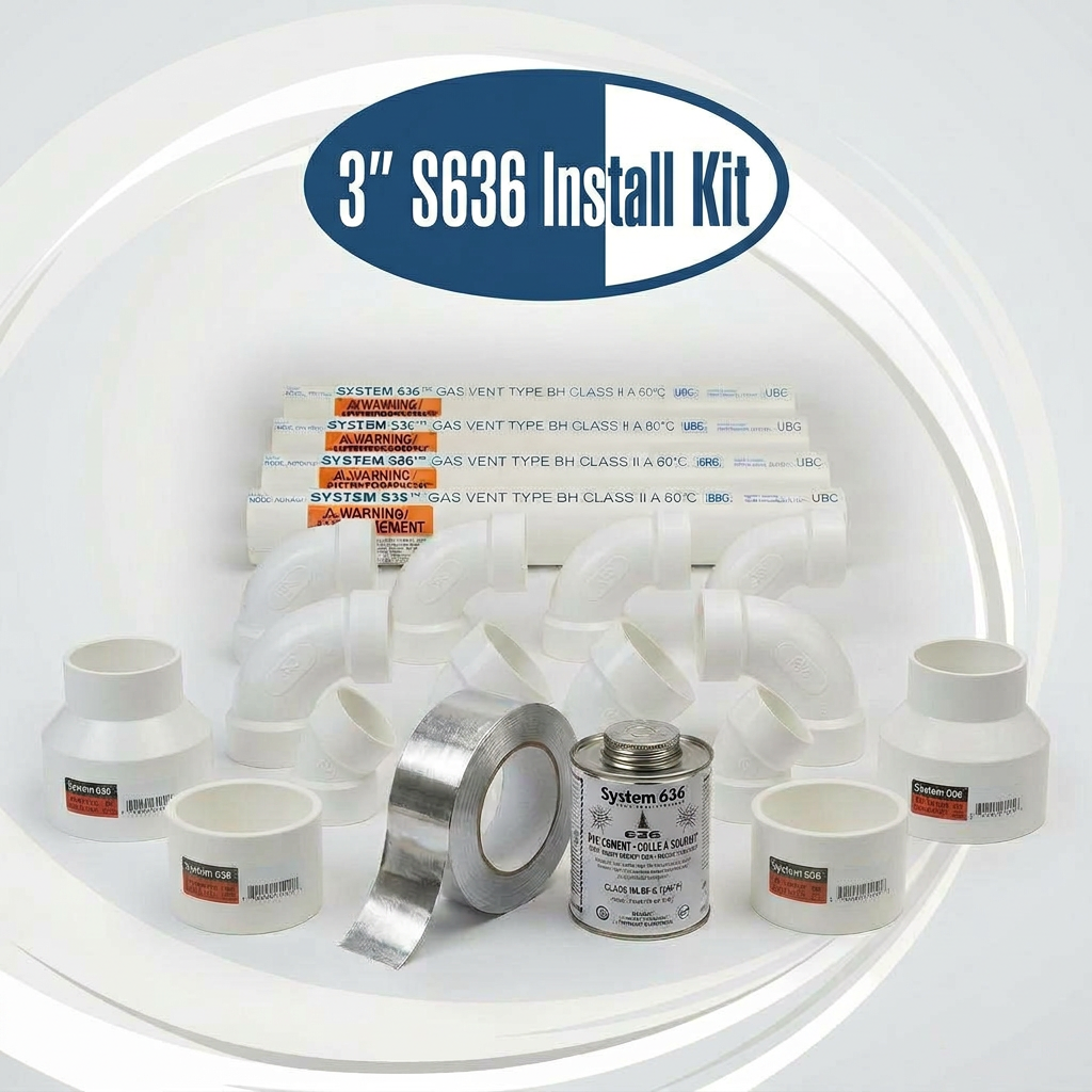 3" Furnace S636 Venting Install Kit (3S636FVIK )