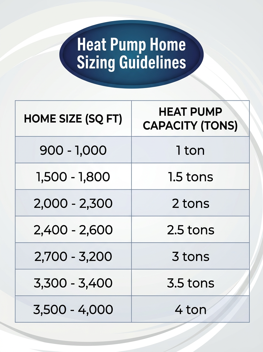 Heat Pump Sizing Chart
