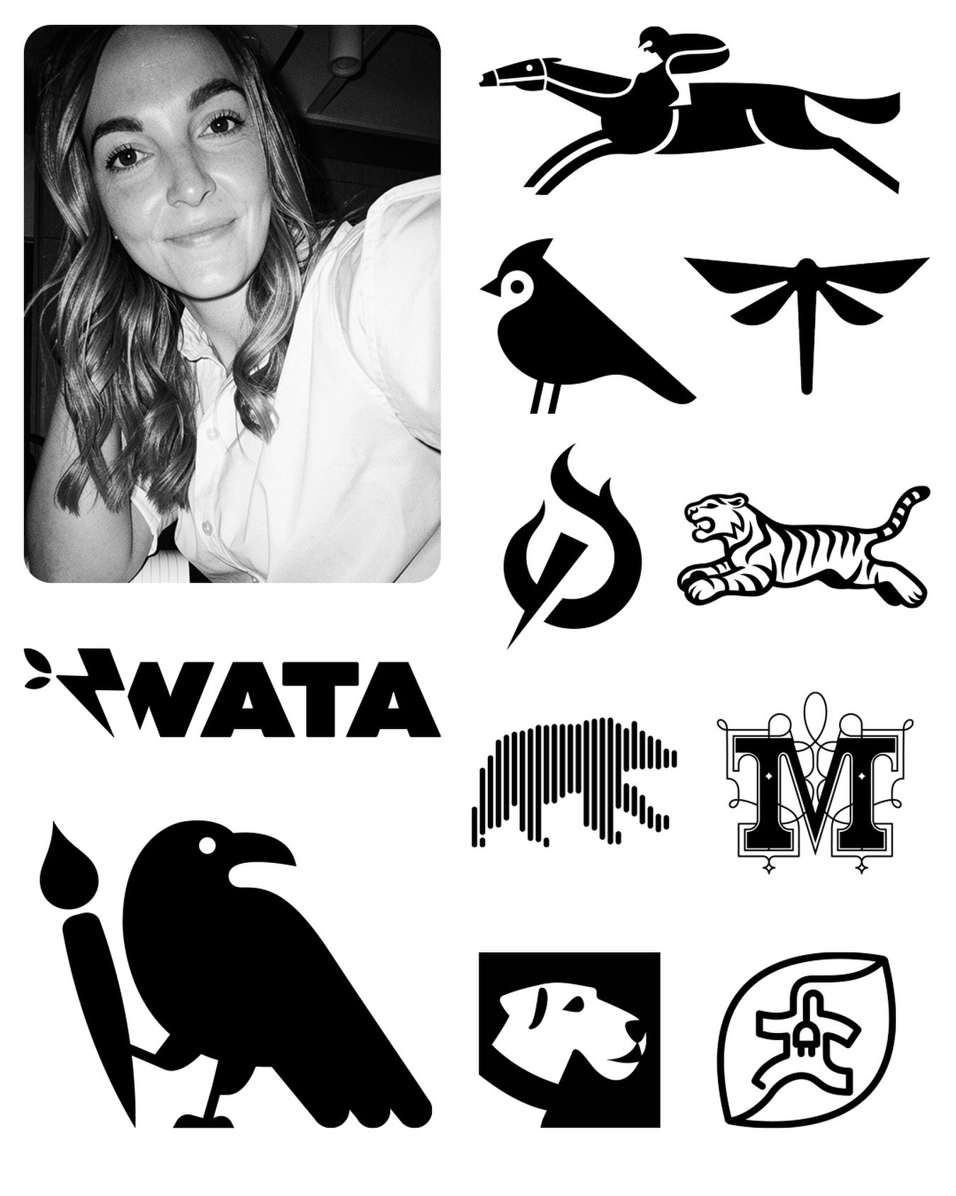 My set for @logoarchive.now @logoarchive ✨

My whole design journey, that with time extended to packaging design and branding, started by making marks. Creating this overview with logos I have made is a nice way to celebrate my journey.

Gosia Kaczma