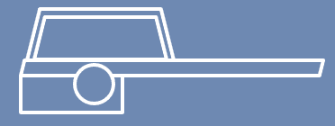 Outline drawing of a guitar