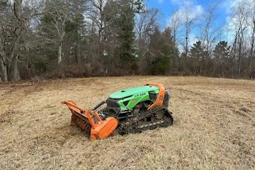 Forestry mulching cleared residential lot before after land clearing Union Kentucky