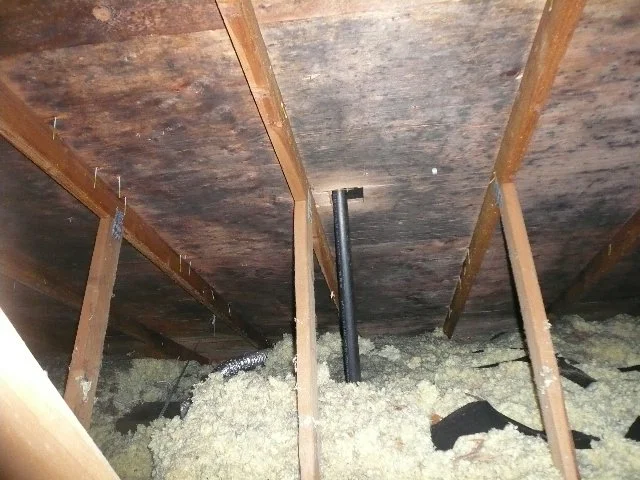 Before photo of attic mold remediation