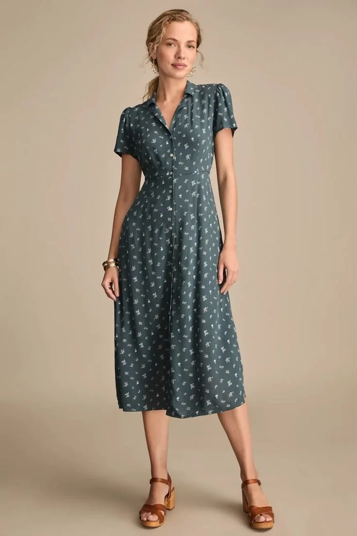 COLLARED BUTTON THROUGH MIDI DRESS.jpg