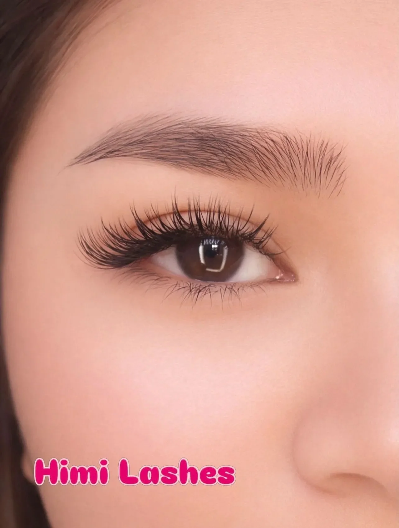 2 Tip Style eyelash Extensions, Pink text at the bottom reads "Himi Lashes."