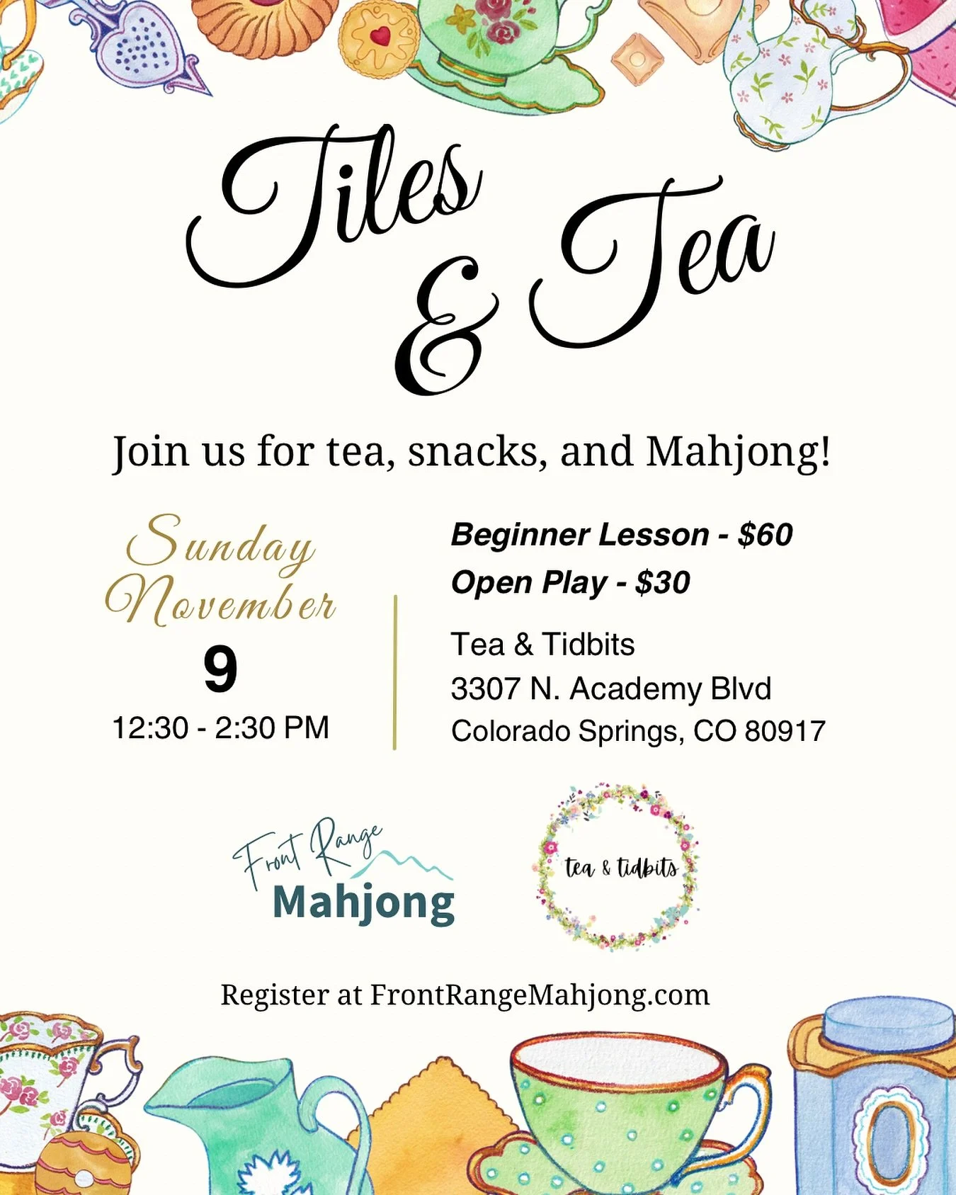 Come join us for afternoon tea and American Mahjong! 🫖🍰🀄️
Whether you’re brand new or already hooked, we’ve got you covered — a beginner lesson for newcomers and open play for more experienced players! 
🔗 Visit the link in bio