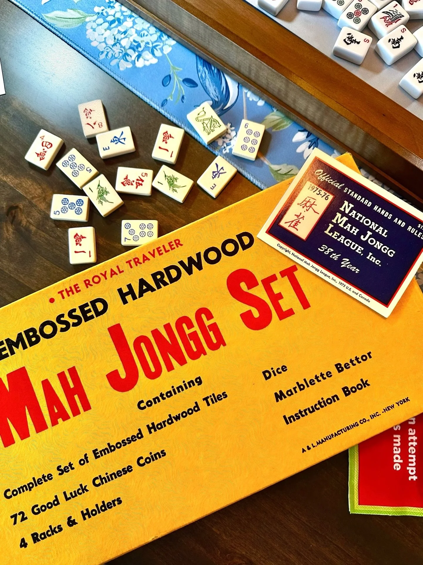 Vintage mahjong moment! This 1970 American Mah Jongg set and 1975 NMJL card made an appearance at a private lesson today- so cool! 😍

American mahjong, mahjong history, mahjong lessons, Colorado Springs mahjong, mah jongg