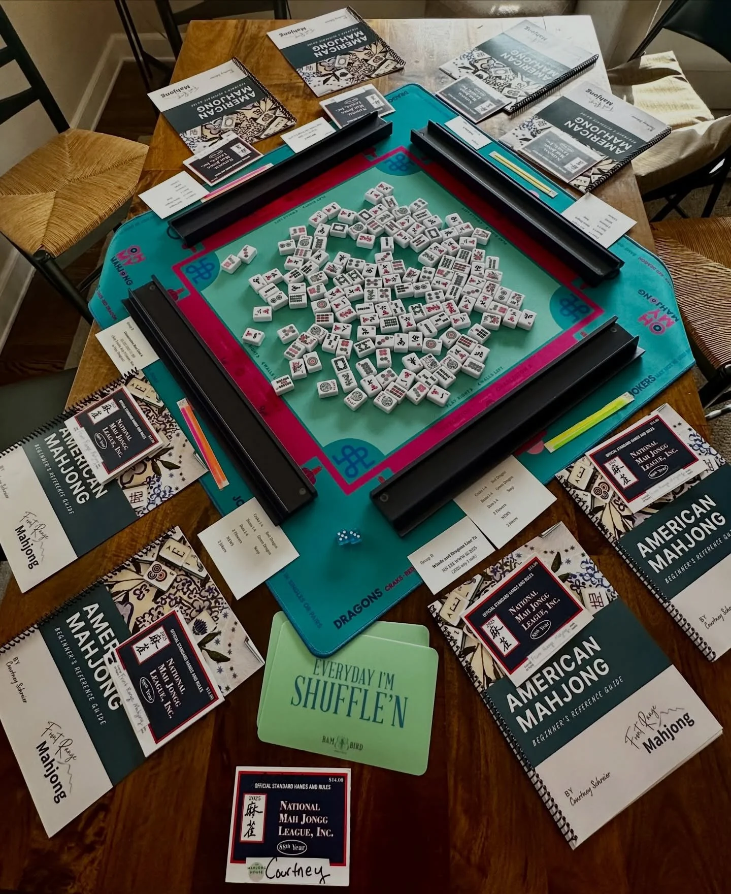 Loving this cozy setup from yesterday&rsquo;s private lesson! Stay warm out there this weekend! ❄️ 

Colorado Springs mahjong, mahjong lessons, American mahjong #mahjongcommunity #mahjongnight #mahjongfun