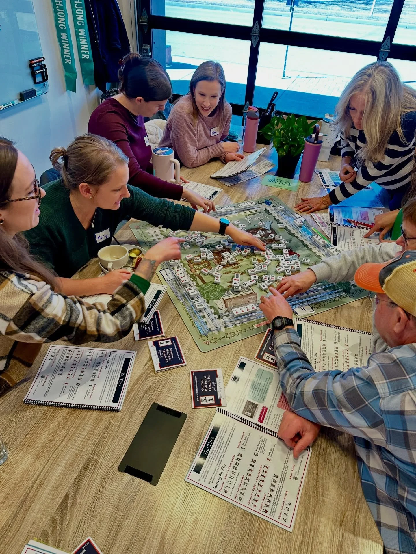 Loved teaching this awesome intro group yesterday- they did so well! Can&rsquo;t wait to see them at guided play next! 🎉

Also featuring the Dolly&rsquo;s Garden mat from @shopfriendofmine 😍 so fun!

Downtown Colorado Springs, American mahjong, mah