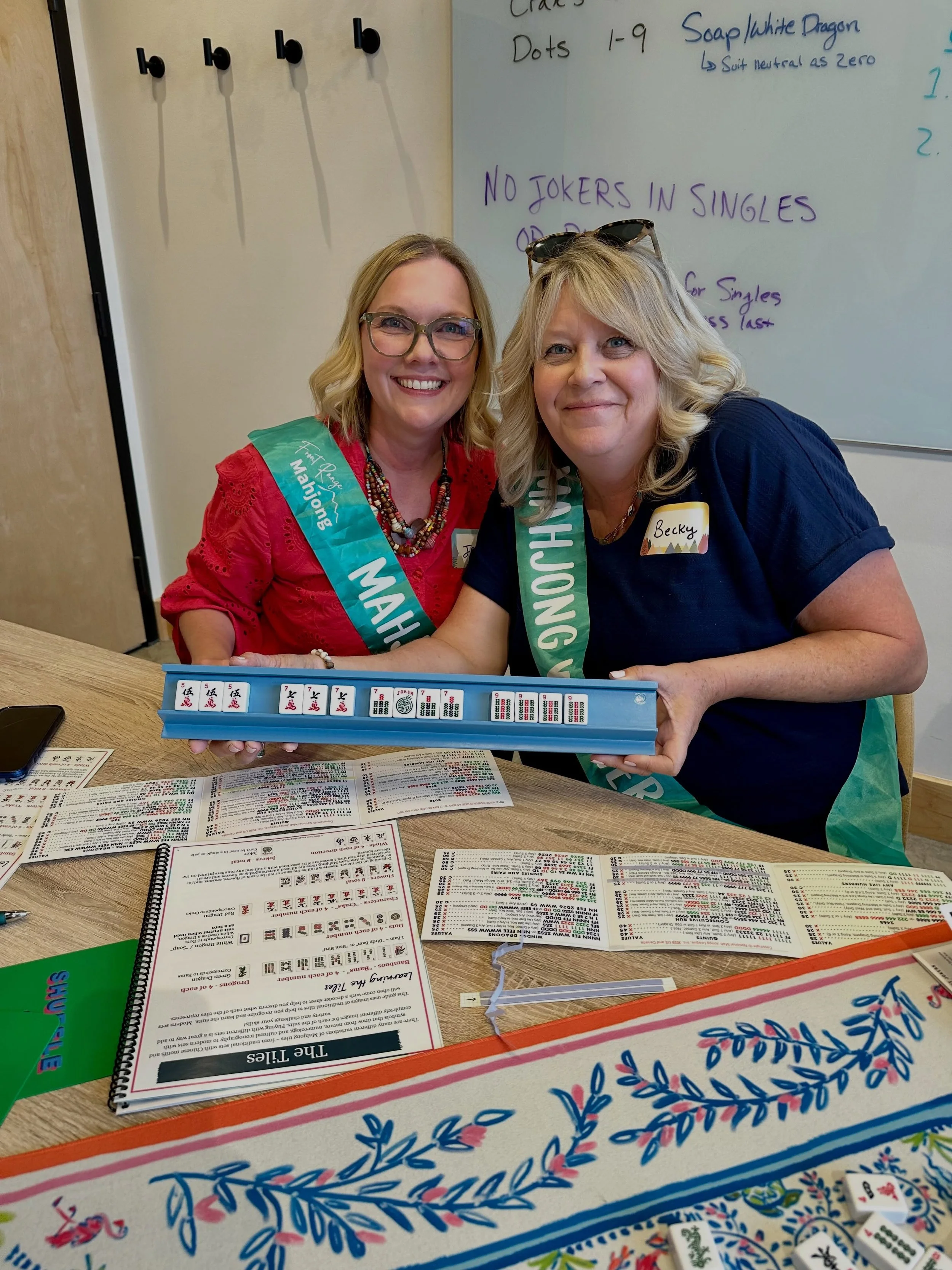 Another fun Saturday Intro to American Mahjong Class last weekend at Kinship Landing! 🙌 this group was so fun to teach! 

Colorado Springs Mahjong, front range mahjong, Colorado mahjong, mahjong lessons, mahjong classes, mahjong near me, mahjong 101