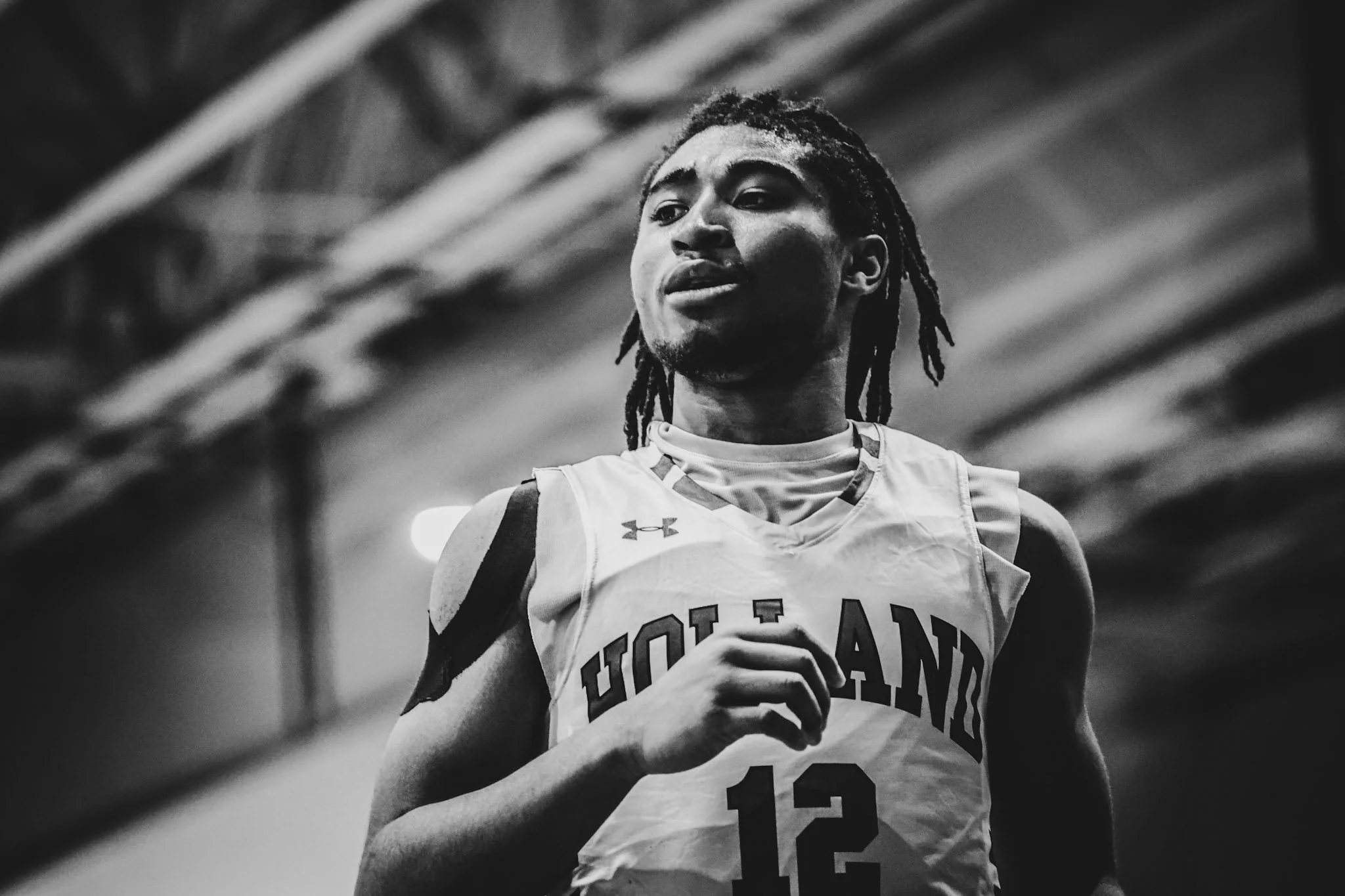 Cinematic close-up on #12 